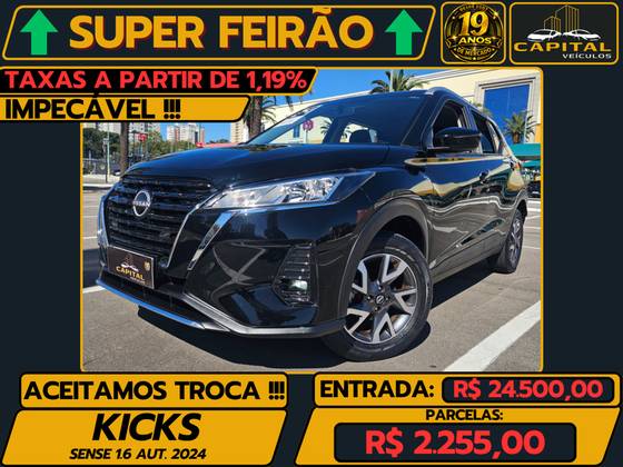 NISSAN KICKS 1.6 16V FLEXSTART SENSE XTRONIC NISSAN KICKS 1.6 16V FLEXSTART SENSE XTRONIC